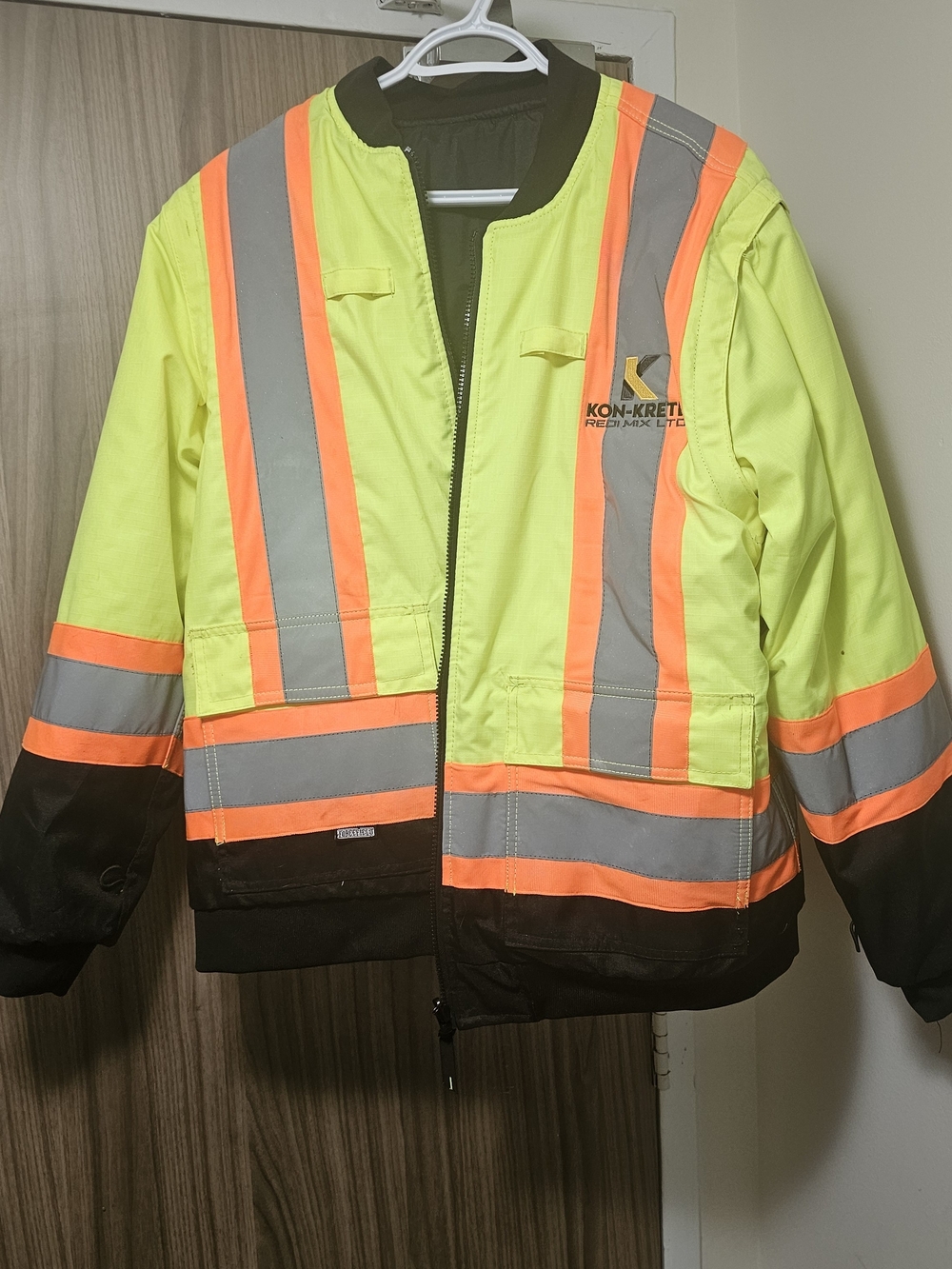 High-Visibility Yellow & Orange Reflective Kids Safety Jacket - KON-KRETE